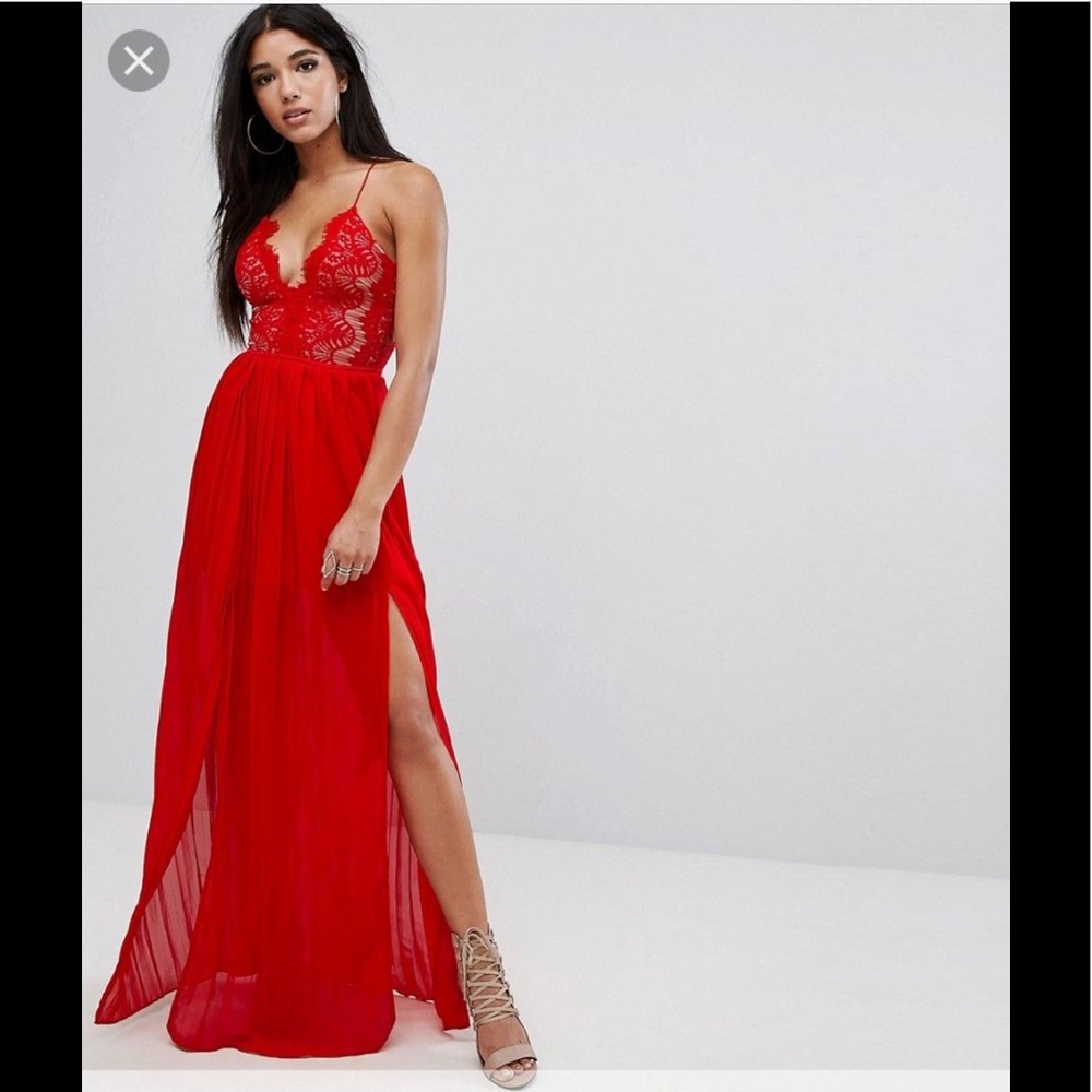 Rare London red maxi dress. US Size 8